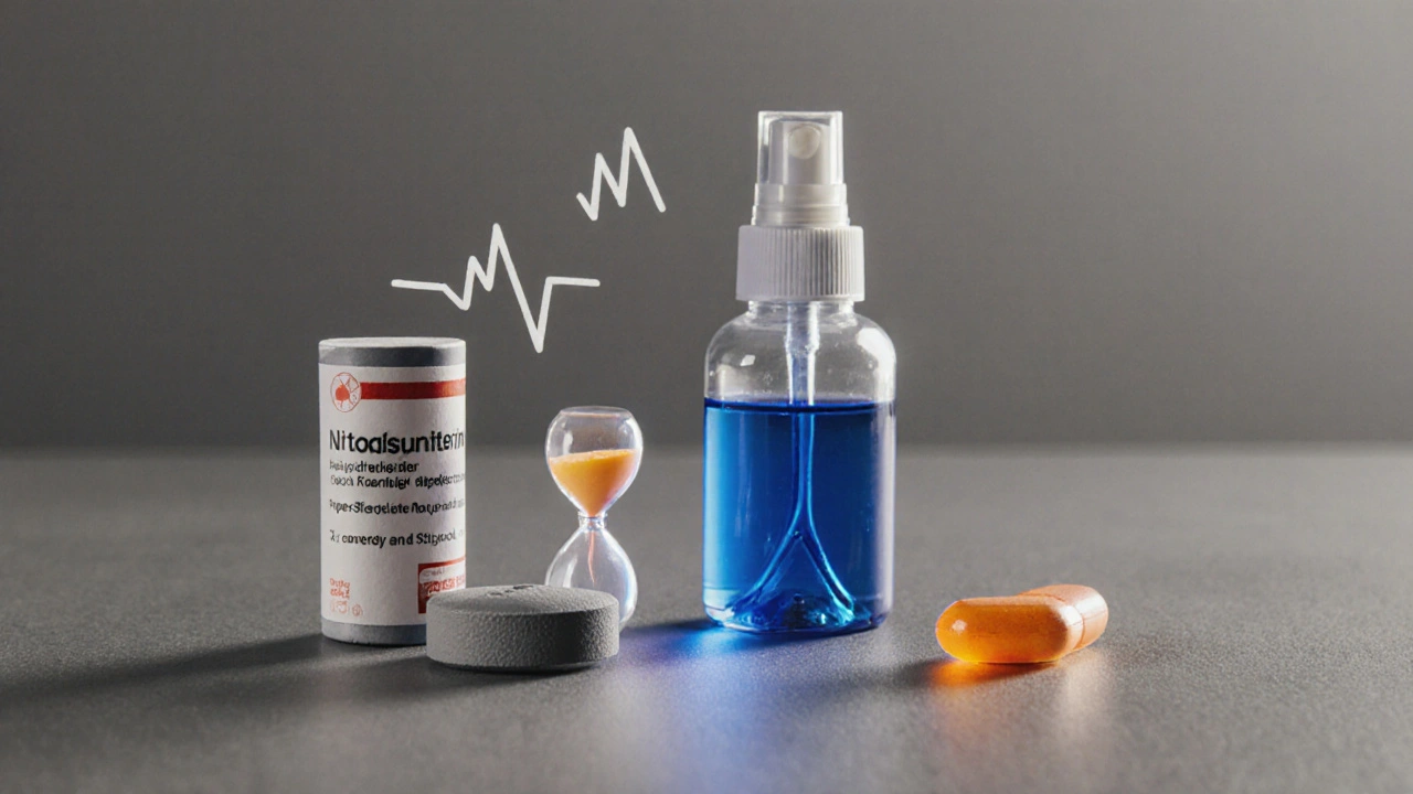Array of different heart medicines on a clean surface, each highlighted by shape and color.